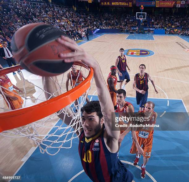Alejandro Abrines, #10 of FC Barcelona in action during the Turkish Airlines Euroleague Basketball Play Off Game 1 between FC Barcelona Regal v...