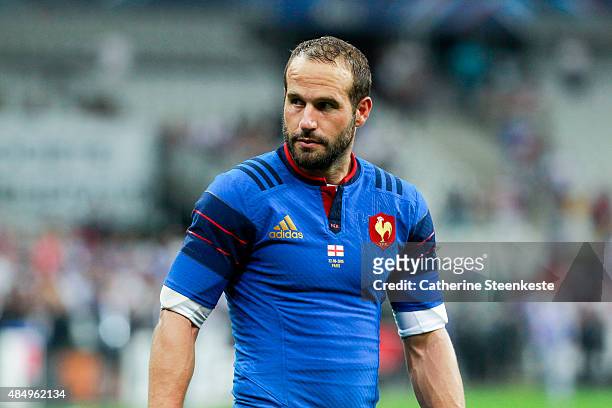 Frederic Michalak of France greets the supporters after the international friendly game between France and England at Stade de France on August 22,...