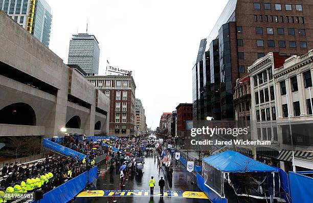 Former Boston mayor Thomas Menino, mayor Marty Walsh, U.S. Vice President Joe Biden, Governor Deval Patrick, and Tom Grilk, Executive Director,...