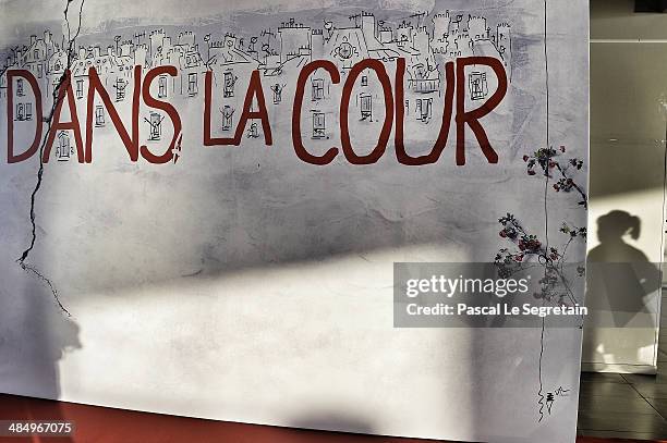 General view of atmosphere is seen during the 'Dans La Cour' Paris Premiere at Mk2 Bibliotheque on April 15, 2014 in Paris, France.