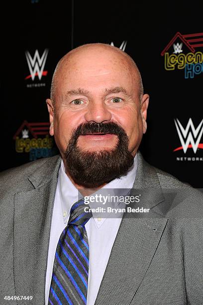 Cast member Howard Finkel attends the WWE screening of "Legends' House" at Smith & Wollensky on April 15, 2014 in New York City.