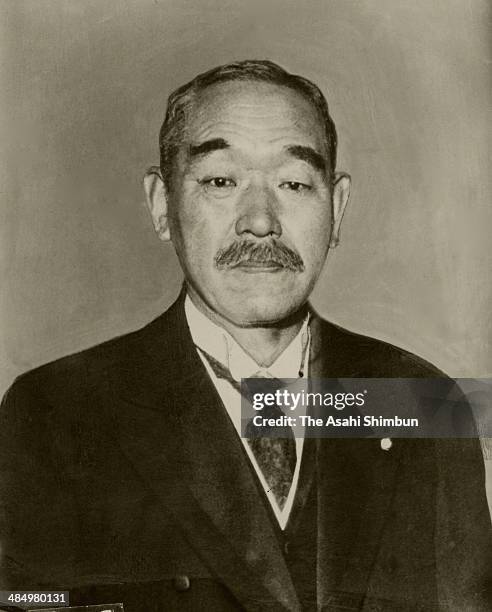 Chief of chamberlain Kantaro Suzuki is seen circa 1944 in Tokyo, Japan. Kantaro Suzuki was the 42nd Prime Minister of Japan.