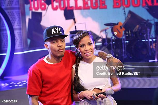 Park hosts Bow Wow and Keshia Chante attend 106 & Park at BET studio April 14, 2014 in New York City.
