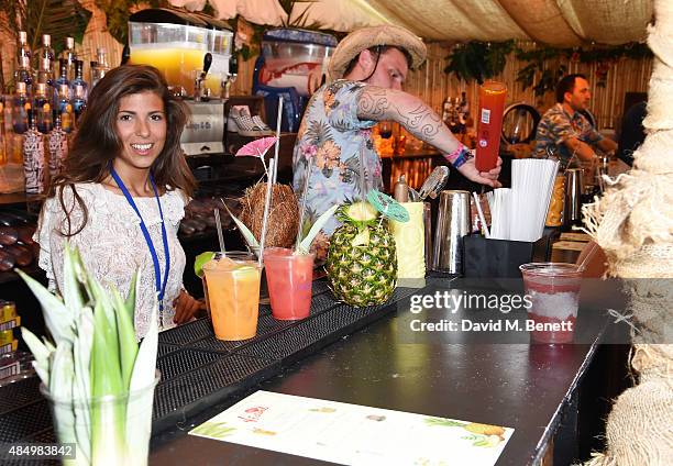 General view of atmosphere at day 2 of CIROC & MAHIKI backstage at V Festival at at Hylands Park on August 23, 2015 in Chelmsford, England.