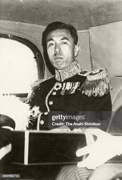 Member of House of Peers Prince Fumimaro Konoe is seen circa 1936 in Tokyo, Japan. Konoe was three time Prime Minister of Japan, 34th, 38th and 39th.