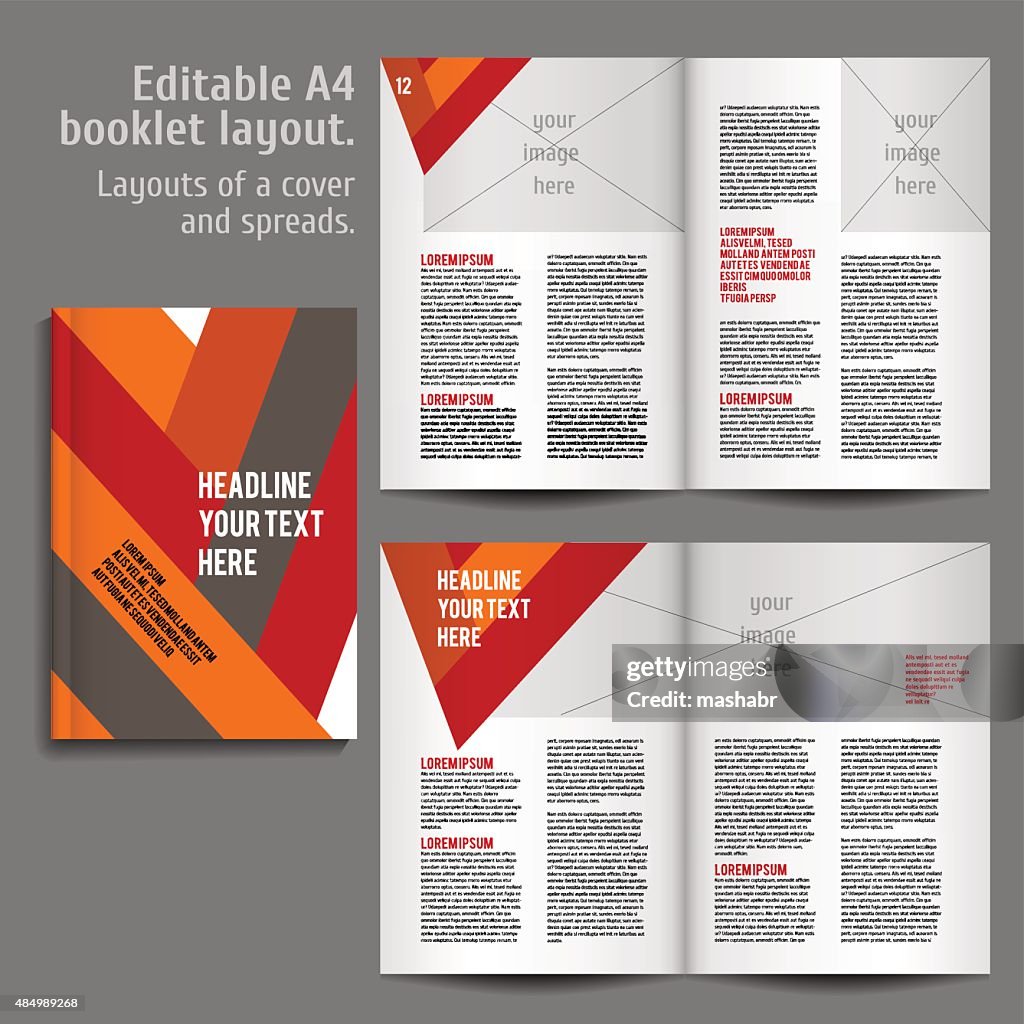 A4 Pdf Chapter Designs A4 Book Layout Design Template High-Res Vector Graphic - Getty Images