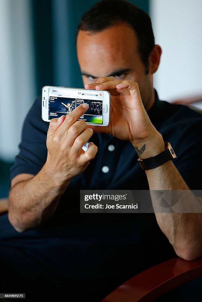 Landon Donovan Samsung Galaxy 11 Media Day