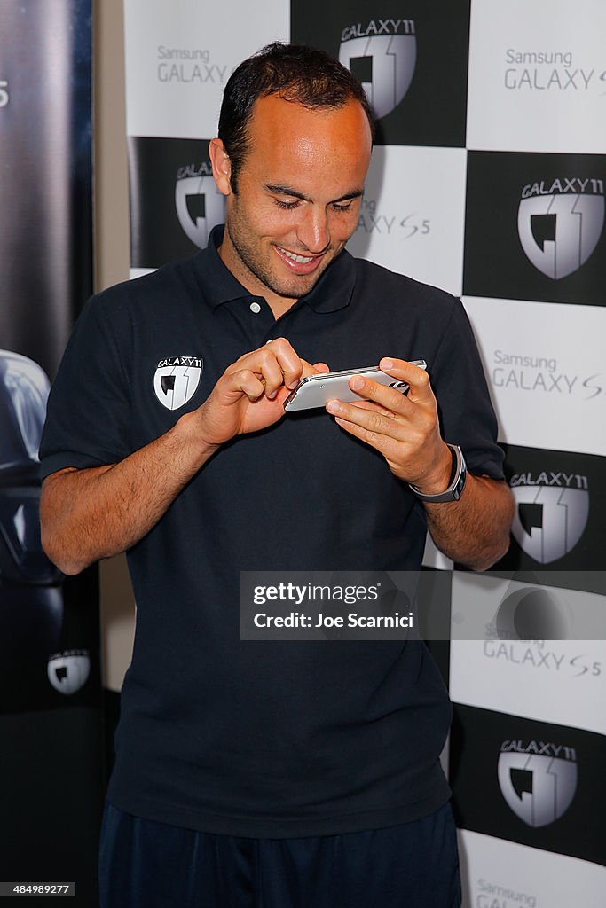 Landon Donovan Samsung Galaxy 11 Media Day