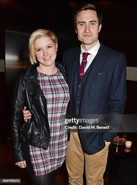 Cast member Martin Richardson and Sally Hodgkiss attend an after party celebrating the press night performance of "Relative Values" at Mint Leaf...