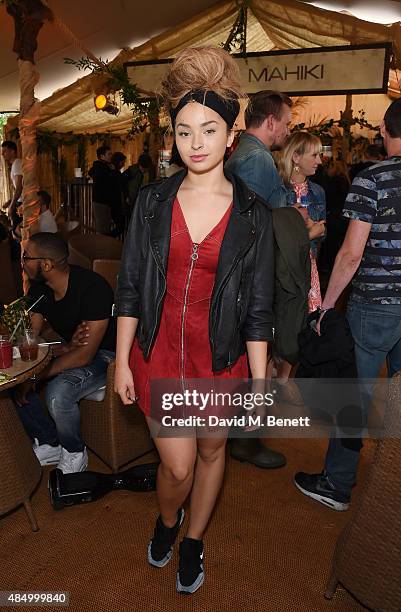 Ella Eyre attends day 2 of CIROC & MAHIKI backstage at V Festival at at Hylands Park on August 23, 2015 in Chelmsford, England.