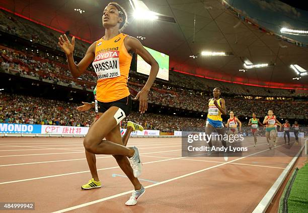 Sifan Hassan of the Netherlands competeS in Women's 1500 metres semi final during day two of the 15th IAAF World Athletics Championships Beijing 2015...