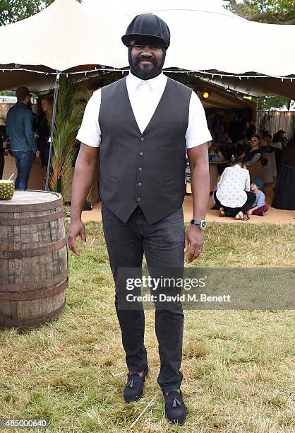 Gregory Porter attends day 2 of CIROC & MAHIKI backstage at V Festival at at Hylands Park on August 23, 2015 in Chelmsford, England.