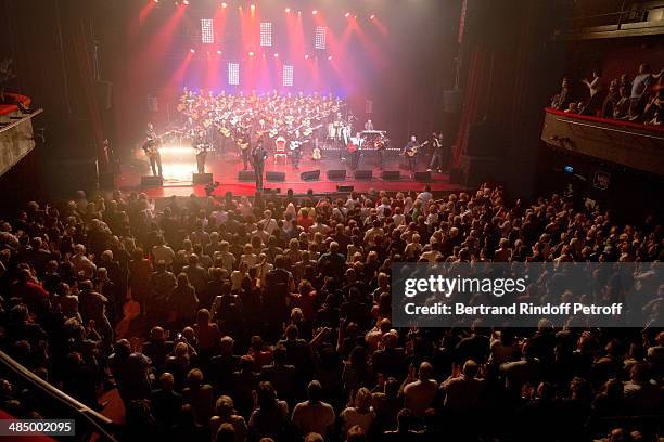 Members of 'Chico & The Gypsies' : Rey , Babato, Joseph, Kema , Mounin, Chico , Kassaka and Tane perform whyle their Concert with 50 gypsy guitars at...