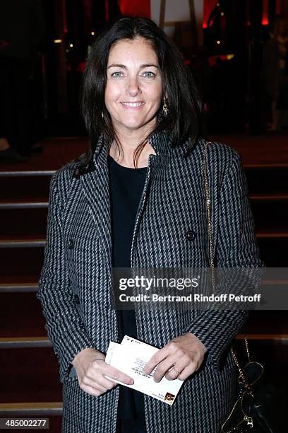 Actress Cristiana Reali attends the Concert of 'Chico & The Gypsies' with 50 gypsy guitars at L'Olympia on April 14, 2014 in Paris, France.