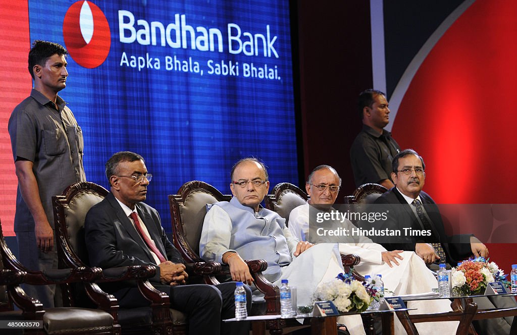 Finance Minister Arun Jaitley Inaugurates Bandhan Bank In Kolkata