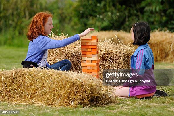 Children particpate in Ginger Jenga at the Irish Redhead Convention which celebrates everything to do with red hair held in the village of Crosshaven...