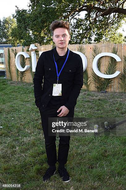 Conor Maynard attends day 2 of CIROC & MAHIKI backstage at V Festival at at Hylands Park on August 23, 2015 in Chelmsford, England.