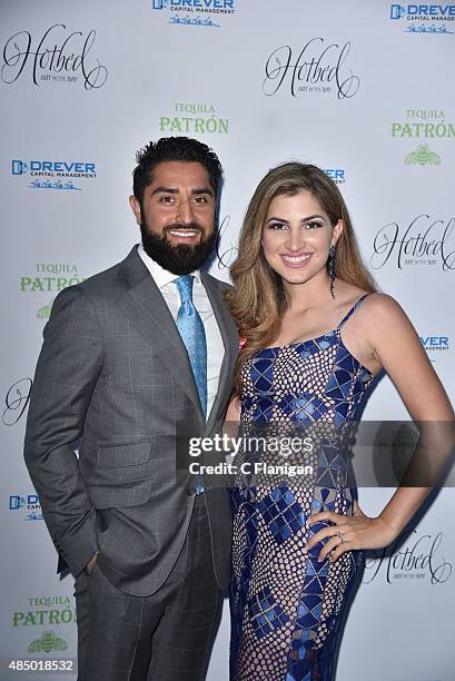 Roh Habibi and guest attend the Fourth Annual Hotbed Gala at The Drever Estate on August 22, 2015 in Tiburon, California.