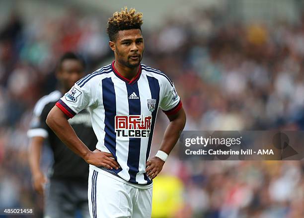 Serge Gnabry of West Bromwich Albion during the Barclays Premier League match between West Bromwich Albion and Chelsea on August 23, 2015 in West...