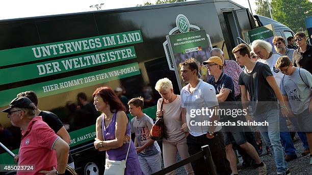 General view of the closing event of the 'DFB Ehrenrunde' on August 23, 2015 in Kamen, Germany.