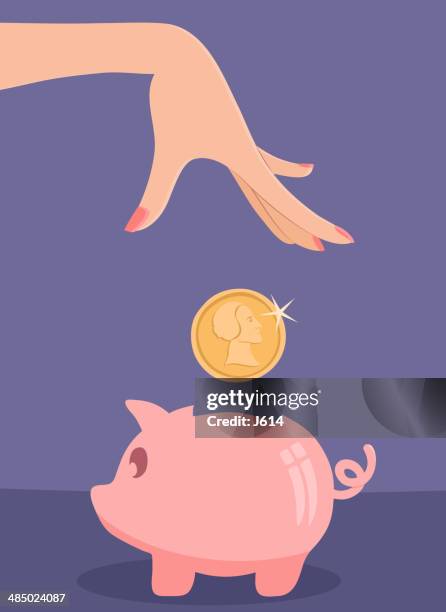 savings - quarter stock illustrations