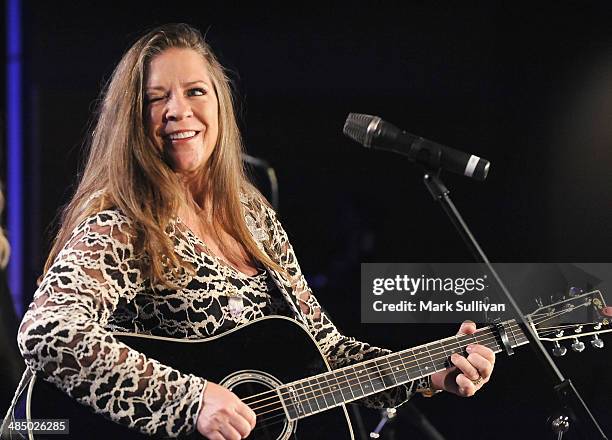 Singer Carlene Carter performs during The Drop: Carlene Carter at The GRAMMY Museum on April 15, 2014 in Los Angeles, California.