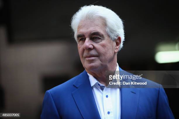 Publicist Max Clifford arrives at Southwark Crown Court on April 16, 2014 in London, England. Mr Clifford, a public relations expert, has pleaded not...