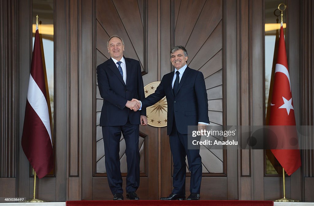 Latvian President Andris Berzins in Ankara