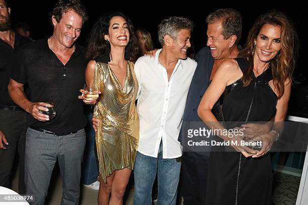 Founder of Casamigos Tequila Rande Gerber, Amal Clooney, Founder of Casamigos Tequila George Clooney, Mario Testino and Cindy Crawford attend as...