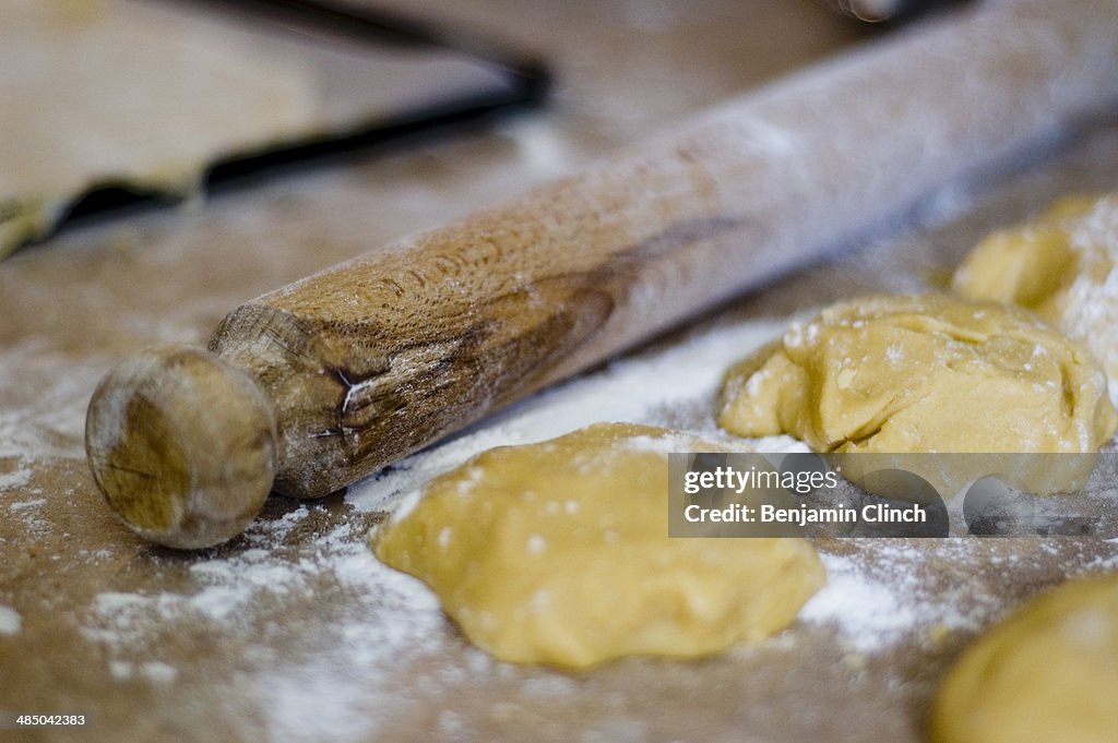 Pastry and rolling pin