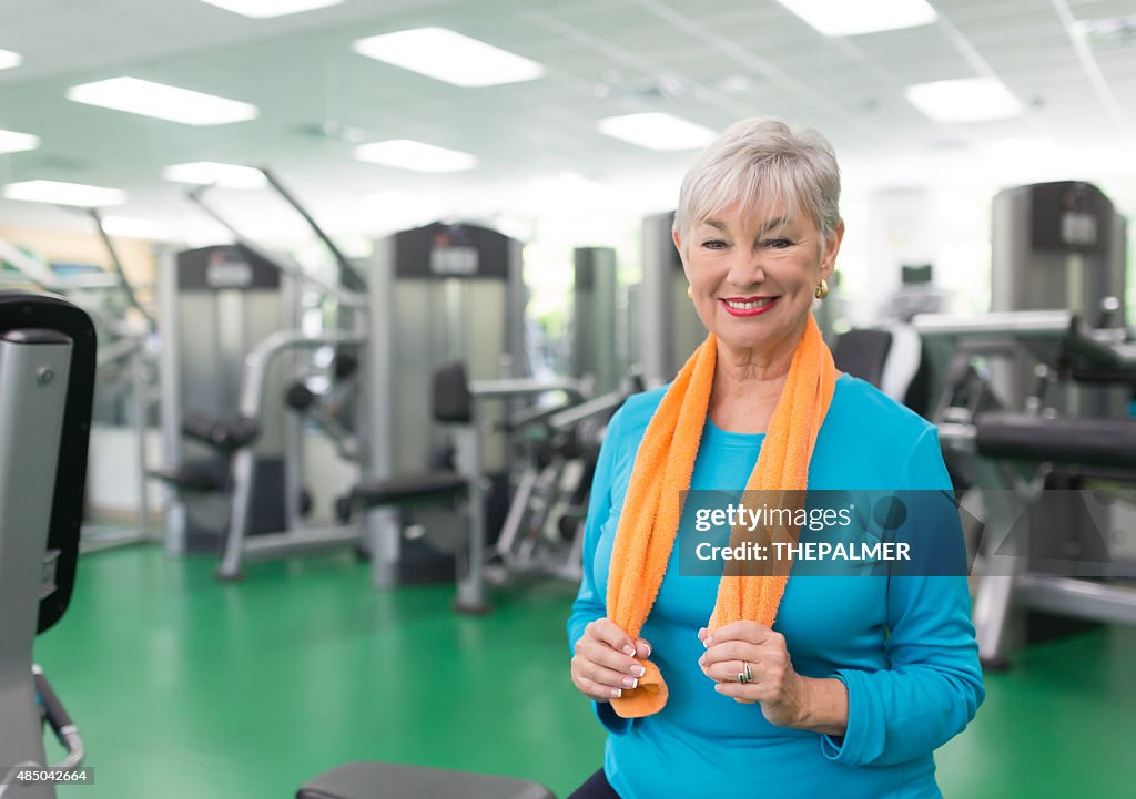 Grandma is at the gym