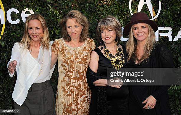 Maria Bello, Amy Redford, Pat Mitchell and Clare Munn arrives for the 2015 Sundance Institute celebration benefit held at 3LABS on June 2, 2015 in...