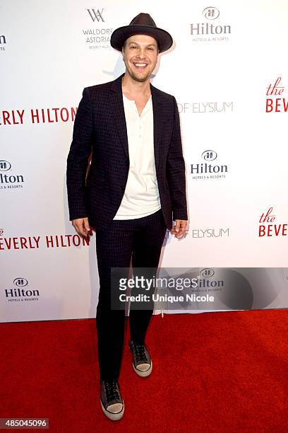 Musician Gavin DeGraw attends The Beverly Hilton celebrates 60 years with a diamond anniversary party at The Beverly Hilton Hotel on August 21, 2015...