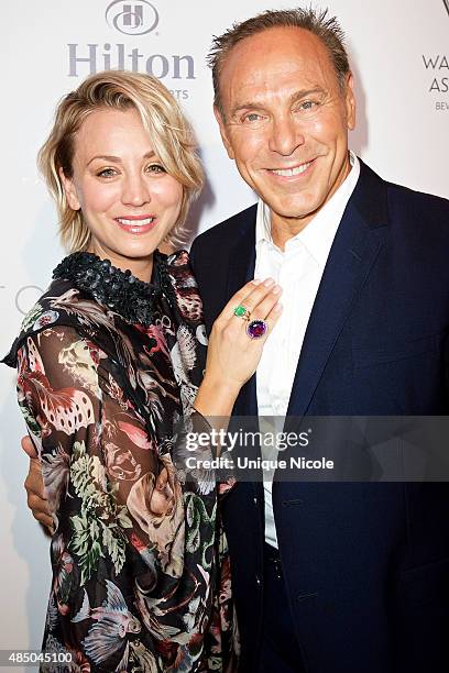 Kaley Cuoco-Sweeting and Neil Lane attend The Beverly Hilton celebrates 60 years with a diamond anniversary party at The Beverly Hilton Hotel on...