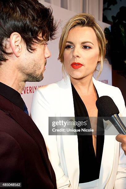 Ali Fedotowsky attends The Beverly Hilton celebrates 60 years with a diamond anniversary party at The Beverly Hilton Hotel on August 21, 2015 in...