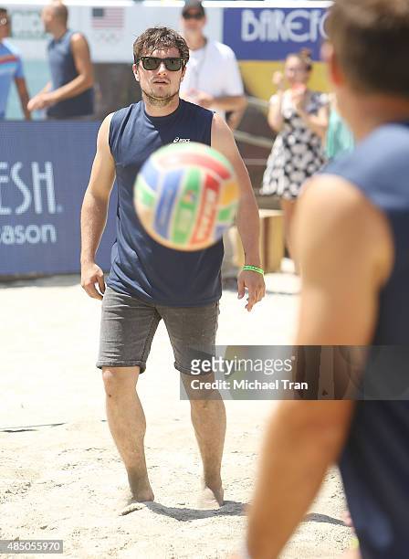 Josh Hutcherson attends the ASICS World Series of Volleyball - celebrity charity match held on August 23, 2015 in Long Beach, California.