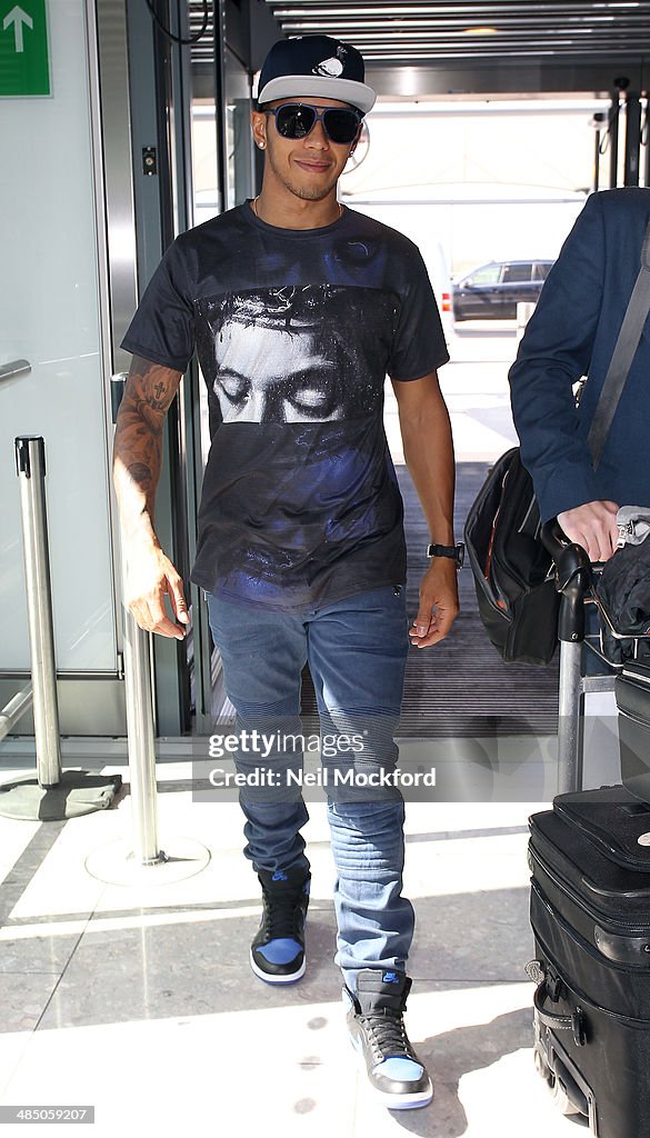 Lewis Hamilton Sightings In London - April 16, 2014