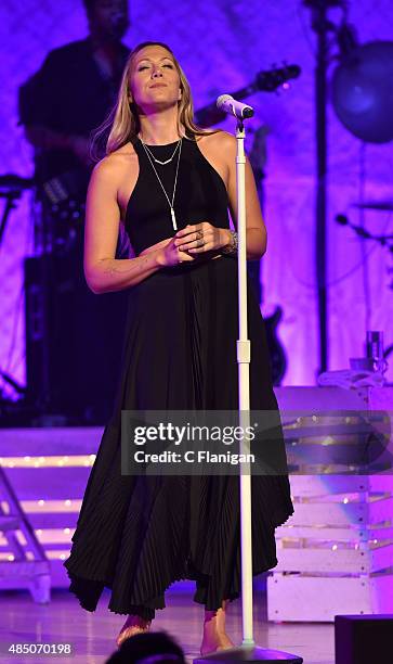 Colbie Caillat performs during the 'Girls Night Out, Boys Can Come Too Tour' at Weill Hall - Green Music Center, Sonoma State University on August...