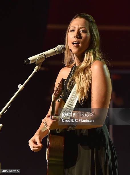 Colbie Caillat performs during the 'Girls Night Out, Boys Can Come Too Tour' at Weill Hall - Green Music Center, Sonoma State University on August...