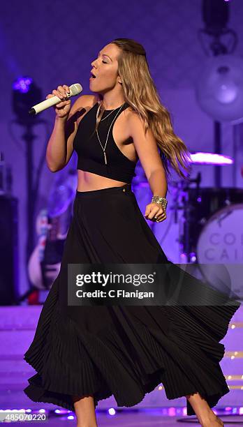 Colbie Caillat performs during the 'Girls Night Out, Boys Can Come Too Tour' at Weill Hall - Green Music Center, Sonoma State University on August...