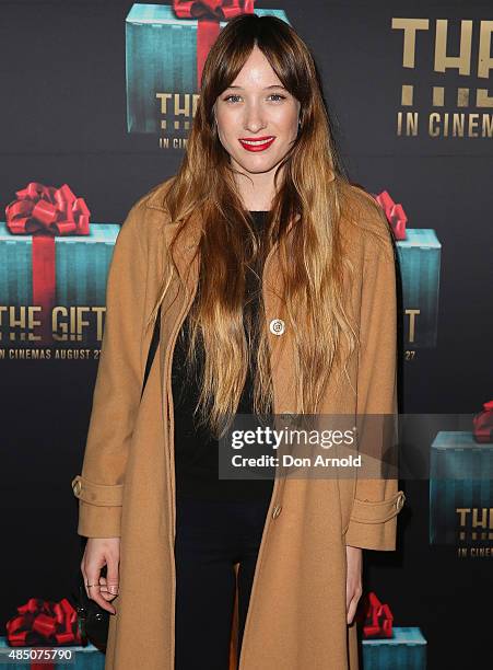 Sophie Lowe arrives ahead of 'The Gift' Sydney Premiere at Event Cinemas George Street on August 24, 2015 in Sydney, Australia.