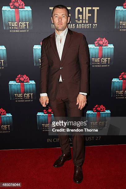 Joel Edgerton arrives ahead of 'The Gift' Sydney Premiere at Event Cinemas George Street on August 24, 2015 in Sydney, Australia.