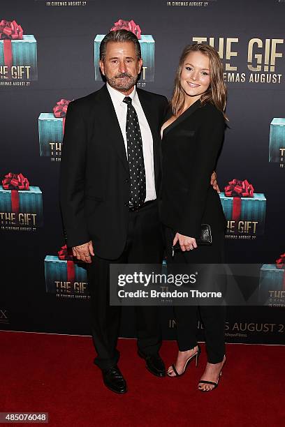 Anthony LaPaglia and Alexandra Henkel arrive ahead of 'The Gift' Sydney Premiere at Event Cinemas George Street on August 24, 2015 in Sydney,...