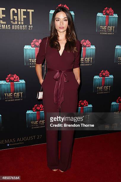Crystal Reed arrives ahead of 'The Gift' Sydney Premiere at Event Cinemas George Street on August 24, 2015 in Sydney, Australia.