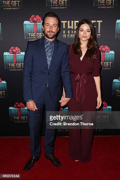 Crystal Reed and Darren McMullen arrive ahead of 'The Gift' Sydney Premiere at Event Cinemas George Street on August 24, 2015 in Sydney, Australia.