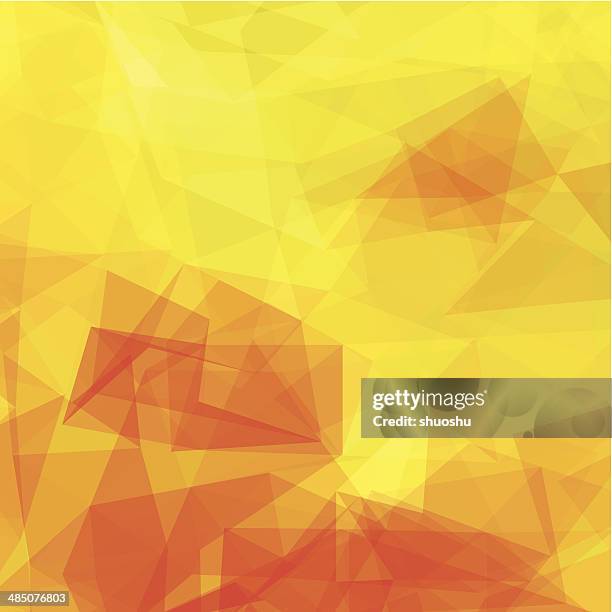 stockillustraties, clipart, cartoons en iconen met abstract yellow transparency shape background - triangel