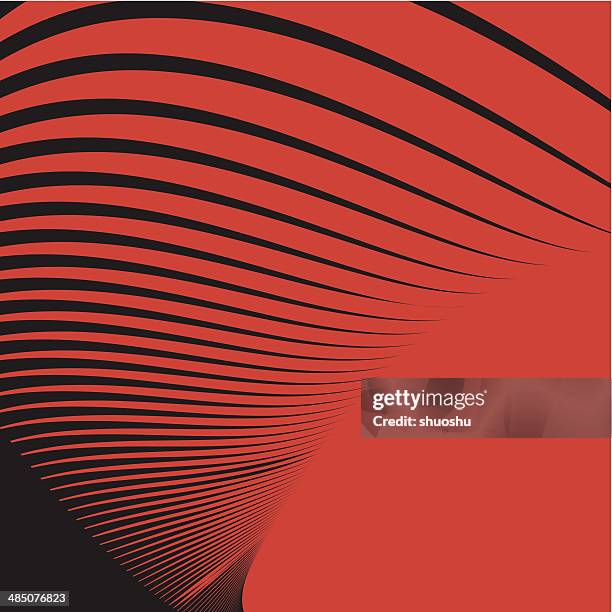 abstract black arc shape with red background - blowing bubbles stock illustrations