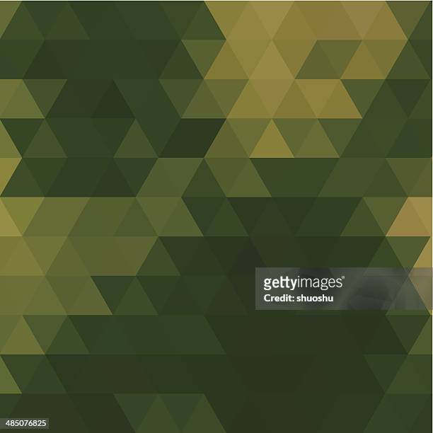 abstract green rhombus pattern background - triangle percussion instrument stock illustrations