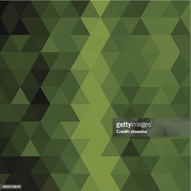 stockillustraties, clipart, cartoons en iconen met abstract green triangle pattern background - triangel