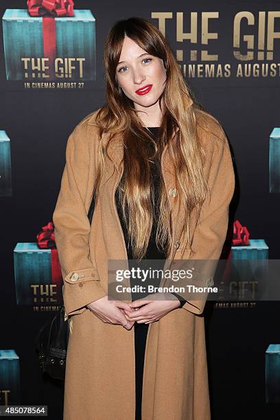 Sophie Lowe arrives ahead of 'The Gift' Sydney Premiere at Event Cinemas George Street on August 24, 2015 in Sydney, Australia.